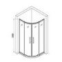 1000mm Quadrant Shower Enclosure with Shower Tray - Carina