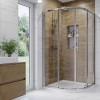 900 x 760mm Right Hand Offset Quadrant Shower Enclosure Suite with Toilet &amp; Basin - Carina