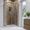 900 x 760mm Left Hand Offset Quadrant Shower Enclosure Suite with Toilet &amp; Basin - Carina
