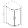 900 x 760mm Left Hand Offset Quadrant Shower Enclosure Suite with Toilet &amp; Basin - Carina