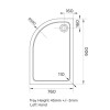 900 x 760mm Left Hand Offset Quadrant Shower Enclosure Suite with Toilet &amp; Basin - Carina