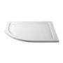 1000x800mm Chrome 6mm Glass Left Hand Offset Quadrant Shower Enclosure with Shower Tray - Carina