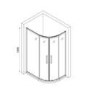 1000x800mm Chrome 6mm Glass Left Hand Offset Quadrant Shower Enclosure with Shower Tray - Carina