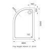 1200 x 800mm Right Hand Offset Quadrant Shower Enclosure Suite with Toilet &amp; Basin - Carina