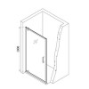 Chrome 6mm Glass Rectangular Hinged Shower Enclosure 760x700mm - Carina