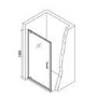 Grade A1 - Chrome 6mm Glass Rectangular Hinged Shower Enclosure 800x760mm - Carina