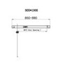 Chrome 6mm Glass Rectangular Hinged Shower Enclosure 900x800mm - Carina