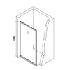 Grade A2 - Chrome 6mm Glass Rectangular Hinged Shower Enclosure 900x800mm - Carina