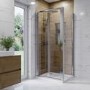 900mm Square Bi Fold Shower Enclosure with Shower Tray - Carina