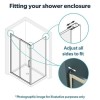 1000 x 700mm Rectangular Shower Enclosure with Shower Tray - Carina