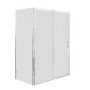 Chrome 6mm Glass Rectangular Sliding Shower Enclosure 1100x700mm - Carina