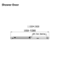 Chrome 6mm Glass Rectangular Sliding Shower Enclosure 1100x700mm - Carina