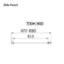 Chrome 6mm Glass Rectangular Sliding Shower Enclosure 1100x700mm - Carina