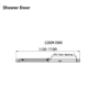 Chrome 6mm Glass Rectangular Sliding Shower Enclosure 1200x700mm - Carina