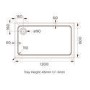 1200x800mm Chrome 6mm Glass Rectangular Sliding Shower Enclosure with Shower Tray - Carina