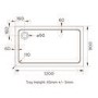 1200x900mm Chrome 6mm Glass Rectangular Sliding Shower Enclosure with Shower Tray - Carina