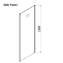 1400x760mm Chrome 6mm Glass Rectangular Sliding Shower Enclosure - Carina