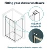 Chrome 6mm Glass Rectangular Sliding Shower Enclosure 1600x700mm - Carina