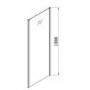 ONLY OPENED- 1700x760mm Chrome 6mm Glass Rectangular Sliding Shower Enclosure - Carina