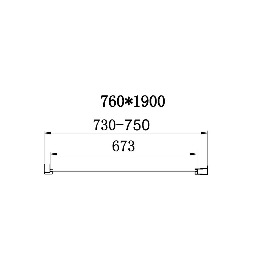 ONLY OPENED- 1700x760mm Chrome 6mm Glass Rectangular Sliding Shower Enclosure - Carina