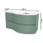 Grade A1 - 1000mm Green Wall Hung Right Hand Curved Vanity Unit with Basin  - Tulum
