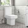 Open Back Close Coupled Toilet with Soft Close Seat - Ashford