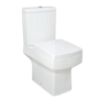 Open Back Close Coupled Toilet with Soft Close Seat - Ashford