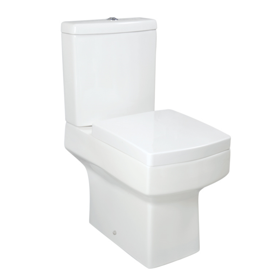 Open Back Close Coupled Toilet with Soft Close Seat - Ashford