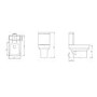 Open Back Close Coupled Toilet with Soft Close Seat - Ashford