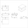 600mm White Wall Hung Countertop Vanity Unit with Black Marble Effect Basin and Shelves - Lugo