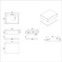 600mm White Wall Hung Countertop Vanity Unit with White Marble Effect Basin and Shelves - Lugo