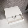 GRADE A2 - 600mm White Wall Hung Countertop Shelves - Lugo