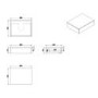 600mm Black Wall Hung Countertop Vanity Unit with Square Basin - Lugo