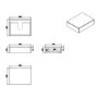 600mm Black Wall Hung Countertop Vanity Unit with Basin - Lugo