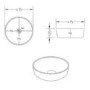 600mm Black Wall Hung Countertop Vanity Unit with Basin - Lugo