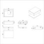 600mm Green Wall Hung Countertop Vanity Unit with Chevron Basin and Shelves - Lugo