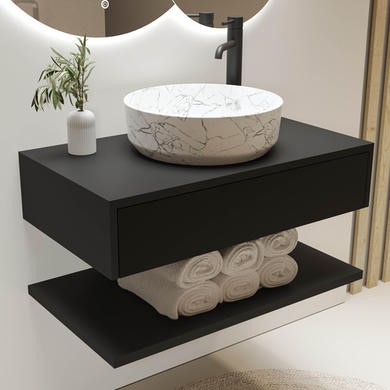 Black bathroom table discount