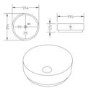 800mm Black Wall Hung Countertop Vanity Unit with Black Marble Effect Basin and Shelf - Lugo