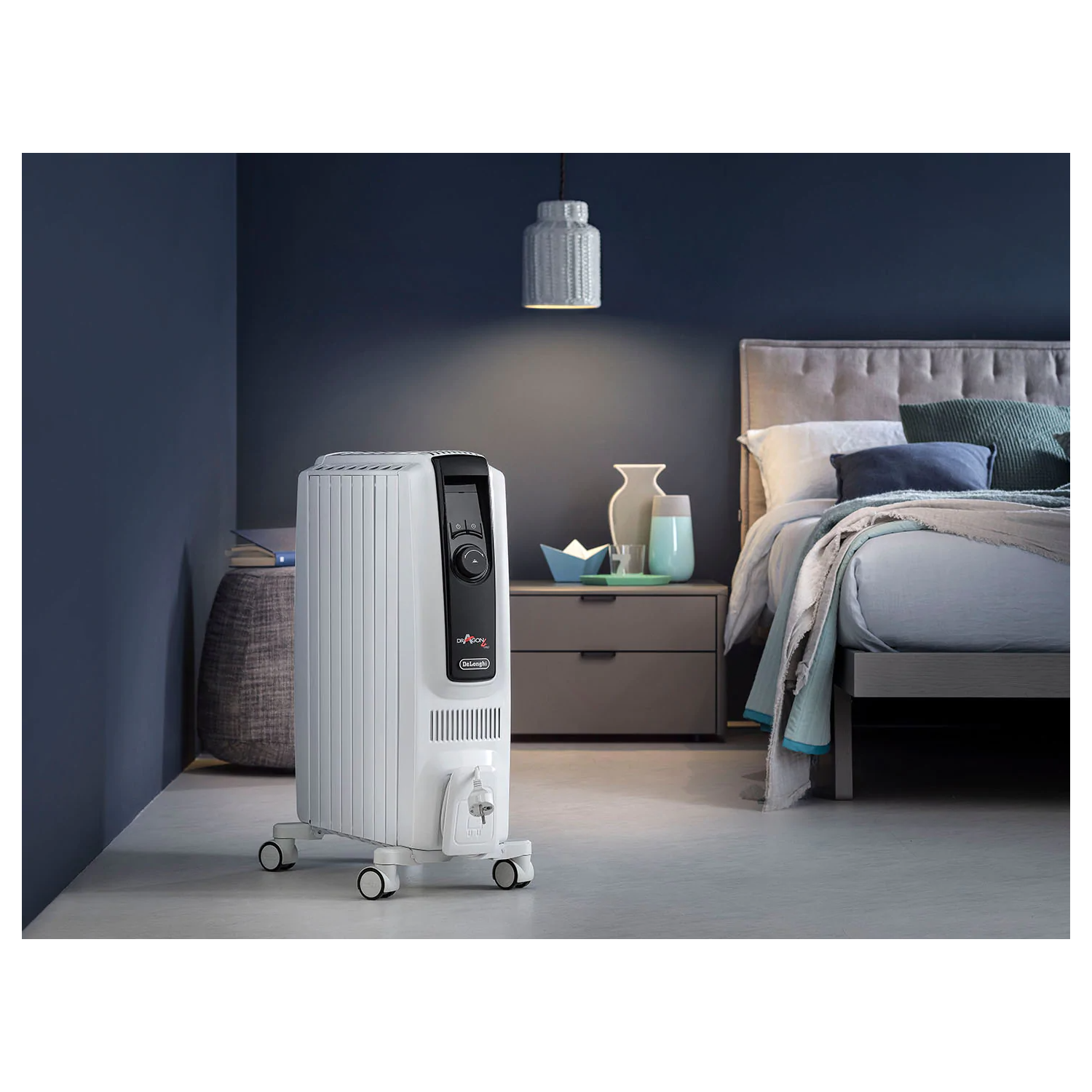 DeLonghi Dragon 4 2kW Oil Filled Radiator 8 Fin with Digital Display &  Increased Radiant Surface - 10 Year warranty - Better Bathrooms