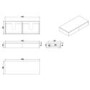 1200mm Black Wall Hung Countertop Vanity Unit with Curved Square Basin - Lugo