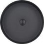 1200mm Black Wall Hung Double Countertop Vanity Unit with Black Basins and Shelf - Lugo