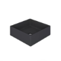 1200mm Black Wall Hung Countertop Double Vanity Unit with Black Square Basins and Shelf - Lugo