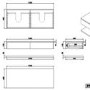 GRADE A2 - Lugo 1200mm Wall Hung Shelf & Drawer - Matt White