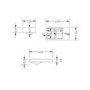 400mm White Freestanding Cloakroom Vanity Unit with Basin and Brass Handle - Ashford