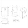 Grade A2 - 500mm Blue Freestanding Vanity Unit with Basin and Black Handle - Ashford