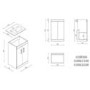 500mm White Freestanding Vanity Unit with Basin and Black Handles - Ashford