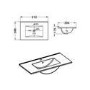 800mm Grey Freestanding Vanity Unit with Basin and Black Handles - Ashford