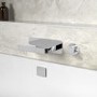 Grade A1 - Chrome Wall Mounted Bath Mixer Tap with Valve - Zanda