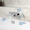 Chrome Wall Mounted Bath Mixer Tap with Valve - Zanda