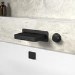 Grade A1 - Black Wall Mounted Bath Mixer Tap with Valve - Zanda